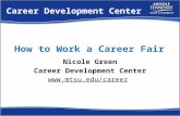 How to Work a Career Fair Nicole Green Career Development Center  Career Development Center.