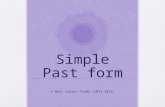 Simple Past form © Beni Suárez Prado (2011-2012).