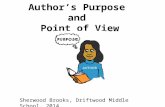 Author’s Purpose and Point of View Sherwood Brooks, Driftwood Middle School, 2014.