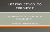 Prof.Dr: Mohamed Assal The hierarchical view of an organization.