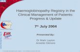 Www.hbregistry.org.uk 1 © Copyright Haemoglobinopathy Registry - Central Middlesex Hospital 2003-2004 Haemoglobinopathy Registry in the Clinical Management.