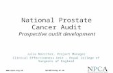 Www.npca.org.uk npca@rcseng.ac.uk National Prostate Cancer Audit Julie Nossiter, Project Manager Clinical Effectiveness Unit – Royal College of Surgeons.