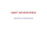 UNIT SEVENTEEN PEOPLE PROFILES. This is Meg Ryan. She is an actress. She is a famous actress. She is a famous actress in the USA.