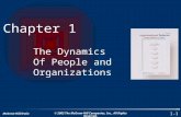 McGraw-Hill/Irwin © 2002 The McGraw-Hill Companies, Inc., All Rights Reserved. 1-1 Chapter 1 The Dynamics Of People and Organizations.