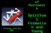 Diocese of Portsmouth Spiritual Formation and Young People Saturday 12th May 2007.