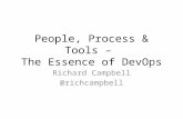 People, Process & Tools – The Essence of DevOps Richard Campbell @richcampbell.