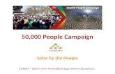 50,000 People Campaign Solar by the People CORENA – Citizens Own Renewable Energy Network Australia Inc.
