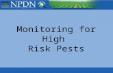 Monitoring for High Risk Pests. What is a High Risk Pest? Organism that could become economically devastating if established Increased risk if pest has.