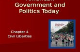 American Government and Politics Today Chapter 4 Civil Liberties.