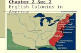 Chapter 2 Sec 2 English Colonies in America. North American Exploration.