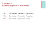 + Chapter 8 Estimating with Confidence 8.1Confidence Intervals: The Basics 8.2Estimating a Population Proportion 8.3Estimating a Population Mean.