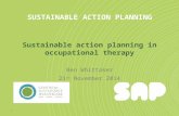 SUSTAINABLE ACTION PLANNING Sustainable action planning in occupational therapy Ben Whittaker 21 st November 2014 1.