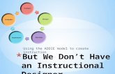 Using the ADDIE model to create instruction.