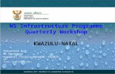 WS Infrastructure Programme Quarterly Workshop KWAZULU-NATAL Presented by: M. Ngxongo Regional Project Manager: WSRBIP Date: 31 October 2013.