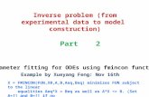 4/12/2015 1 Example by Xueyang Feng: Nov 16th Parameter fitting for ODEs using fmincon function X = FMINCON(FUN,X0,A,B,Aeq,Beq) minimizes FUN subject to.