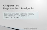 Business Analytics: Methods, Models, and Decisions, 1 st edition James R. Evans Copyright © 2013 Pearson Education, Inc. publishing as Prentice Hall9-1.