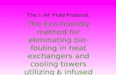 The I 2 Air Fluid Protocol; The Eco-friendly method for eliminating bio-fouling in heat exchangers and cooling towers utilizing I 2 infused mixed media.