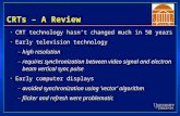 CRTs – A Review CRT technology hasn’t changed much in 50 yearsCRT technology hasn’t changed much in 50 years Early television technologyEarly television.
