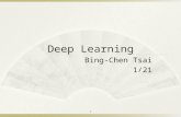 Deep Learning Bing-Chen Tsai 1/21 1. outline  Neural networks  Graphical model  Belief nets  Boltzmann machine  DBN  Reference 2.