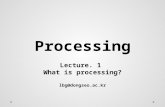 Processing Lecture. 1 What is processing? lbg@dongseo.ac.kr.