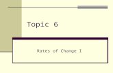 Topic 6 Rates of Change I. Topic 6:New Q Maths Chapter 6.1 - 6.4, 6.7 Rates of Change I Chapter 8.2 concept of the rate of change calculation of average.