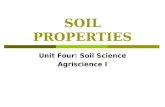 SOIL PROPERTIES Unit Four: Soil Science Agriscience I.