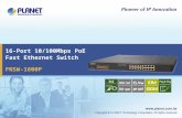 16-Port 10/100Mbps PoE Fast Ethernet Switch FNSW-1600P.