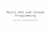 Multi-GPU and Stream Programming Kishan Wimalawarne.
