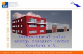 International Solar Energy Research Center Konstanz e.V. R. Kopecek, FP7 information day and PV brokerage event in Tallinn, 26-28 February 2007 international.