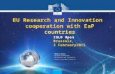 Policy Research and Innovation Research and Innovation IGLO Open Brussels, 3 February2015 EU Research and Innovation cooperation with EaP countries Thierry.