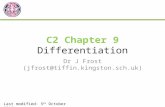 C2 Chapter 9 Differentiation Dr J Frost (jfrost@tiffin.kingston.sch.uk) Last modified: 5 th October 2013.