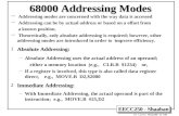 EECC250 - Shaaban #1 Lec # 2 Winter99 12-1-99 68000 Addressing Modes  Addressing modes are concerned with the way data is accessed  Addressing can be.