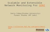 Scalable and Extensible Network Monitoring For Scalable and Extensible Network Monitoring For GENI GENI  Sonia.