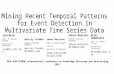 Mining Recent Temporal Patterns for Event Detection in Multivariate Time Series Data Iyad Batal Dept. of Computer Science University of Pittsburgh iyad@cs.pitt.edu.
