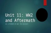 Unit 11: WW2 and Aftermath III: AFTERMATH OF WAR: THE HOLOCAUST.