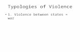 Typologies of Violence 1. Violence between states = war.