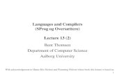 1 Languages and Compilers (SProg og Oversættere) Lecture 13 (2) Bent Thomsen Department of Computer Science Aalborg University With acknowledgement to.