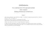 SANSekstra Fra usability-krav til brugergrænseflade User support Uddrag af Robinson & Robinson Kilder UID: Soren Lauesen: User interface design - A software.