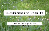 Questionnaire Results LEA Workshop 26-29 January.