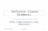 Cs7120 (Prasad)L21-DCG1 Definite Clause Grammars t.k.prasad@wright.edu