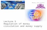 Lecture 5 Regulation of money circulation and money supply Money and Credit.