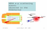 H1 EventsJoachim Meyer DESY 20051 HERA e-p scattering events observed in the H1Detector.