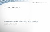 DirectAccess Infrastructure Planning and Design Published: October 2009 Updated: November 2011.