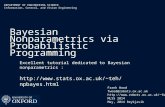 DEPARTMENT OF ENGINEERING SCIENCE Information, Control, and Vision Engineering Bayesian Nonparametrics via Probabilistic Programming Frank Wood fwood@robots.ox.ac.uk.