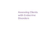 Assessing Clients with Endocrine Disorders. Endocrine Glands Pituitary Gland Thyroid Gland Parathyroid Glands Adrenal Glands Pancreatic Glands Reproductive.
