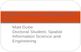 Matt Dube Doctoral Student, Spatial Information Science and Engineering Predicates, Joins, and Algebra, Oh my!
