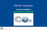PaCO2 equation Alveolar Ventilation  1.