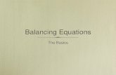 The Basics Balancing Equations. The Reaction Burning METHANE or any hydrocarbon gives WATER and CARBON DIOXIDE Burning METHANE or any hydrocarbon gives.