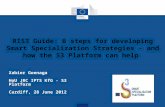 RIS3 Guide: 6 steps for developing Smart Specialization Strategies - and how the S3 Platform can help Xabier Goenaga HoU JRC IPTS KfG - S3 Platform Cardiff,