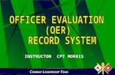 C OMBAT L EADERSHIP T EAM INSTRUCTOR CPT MORRIS C OMBAT L EADERSHIP T EAM PURPOSE To provide junior officers information on the Officer Evaluation Reporting.